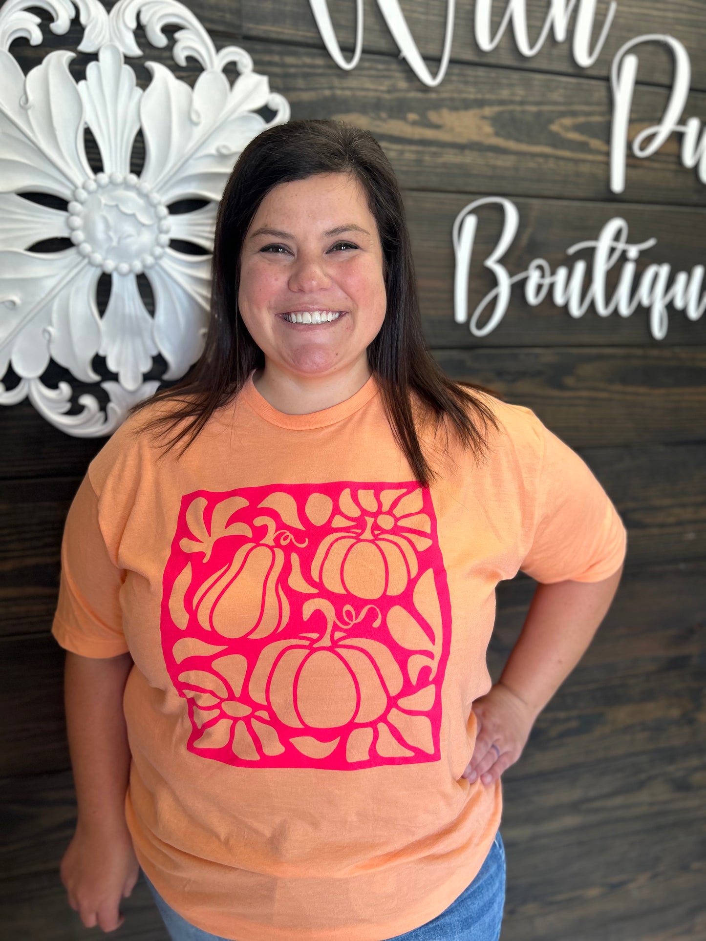 Boho Floral Pumpkin Tee - With Purpose Boutique