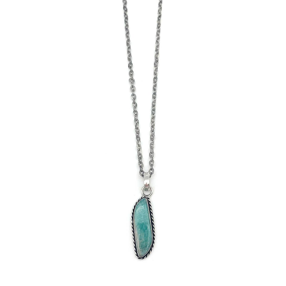 Handcrafted Semiprecious Stone Necklace - Amazonite - With Purpose Boutique