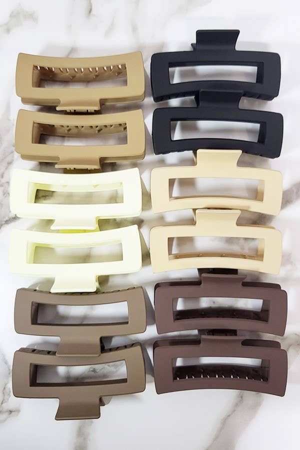 Big Size Matte Color Hair Claw Clip - With Purpose Boutique