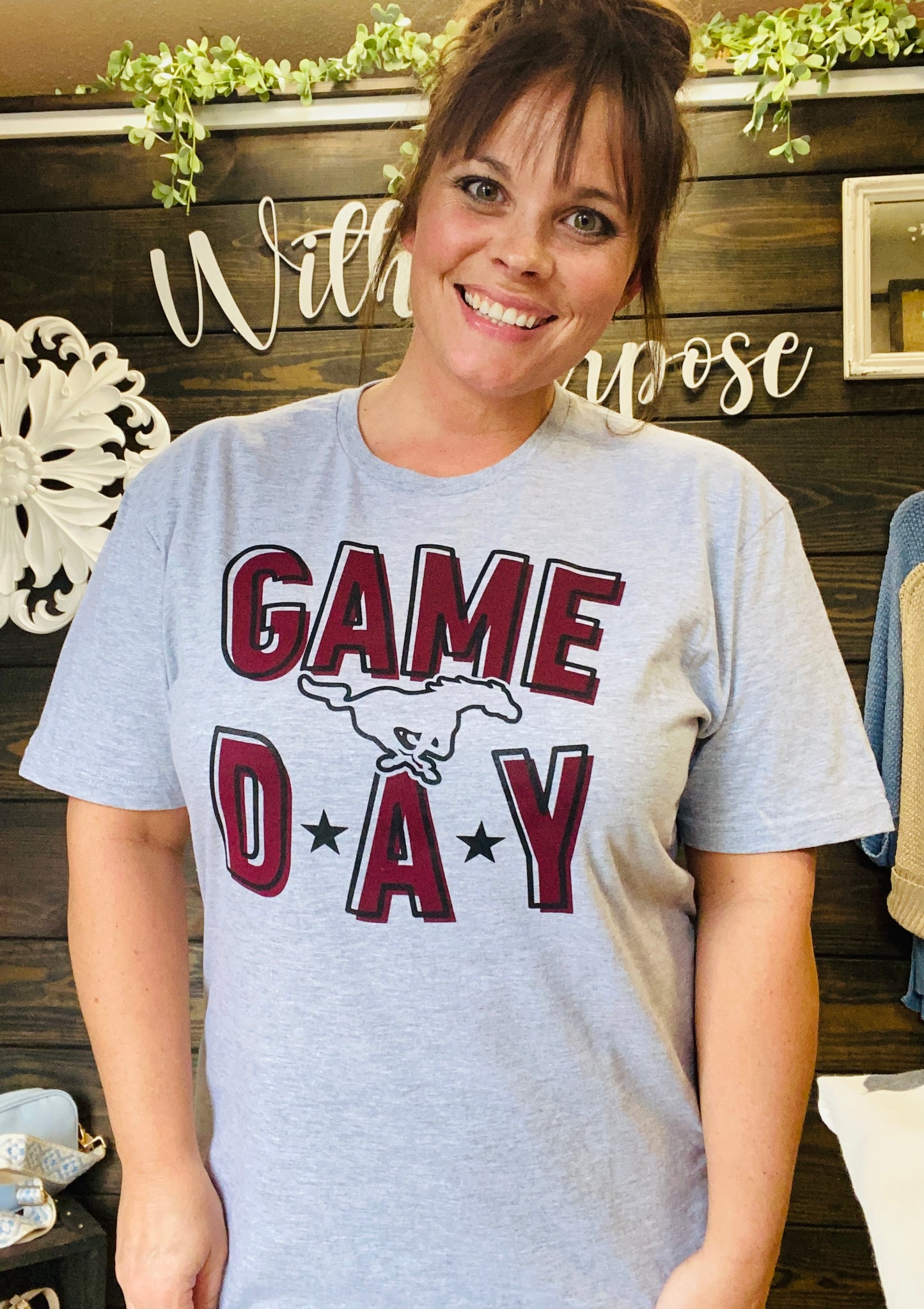 Game Day Mustangs Tee - With Purpose Boutique