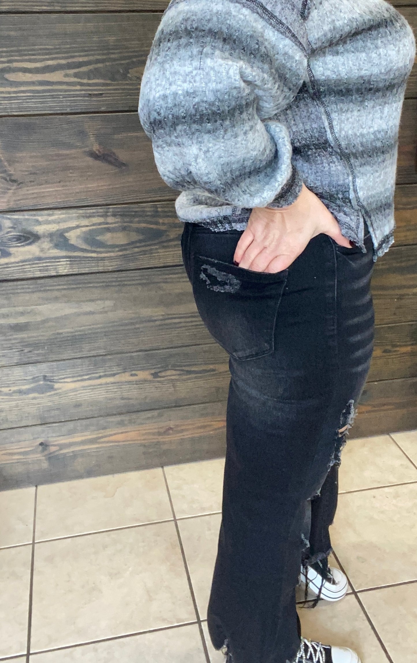 Blakely Black Urban distressed Jean