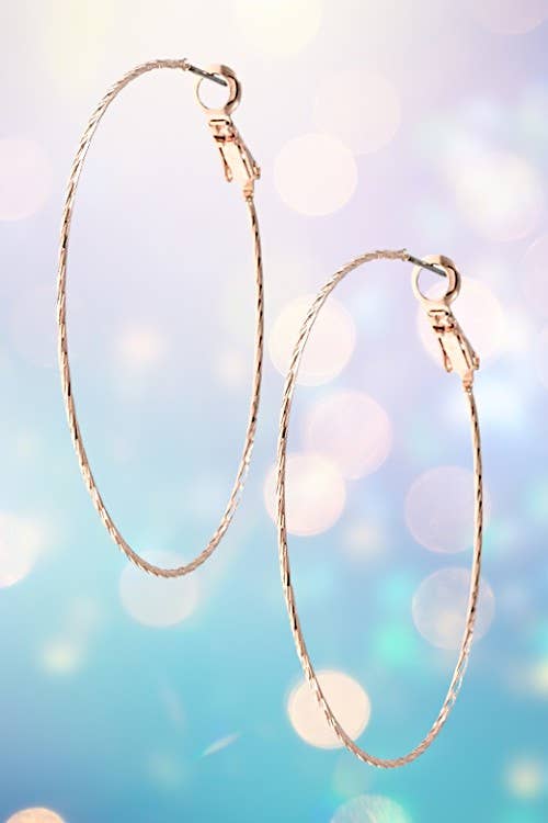 Twisted Large Hoop Earring - With Purpose Boutique