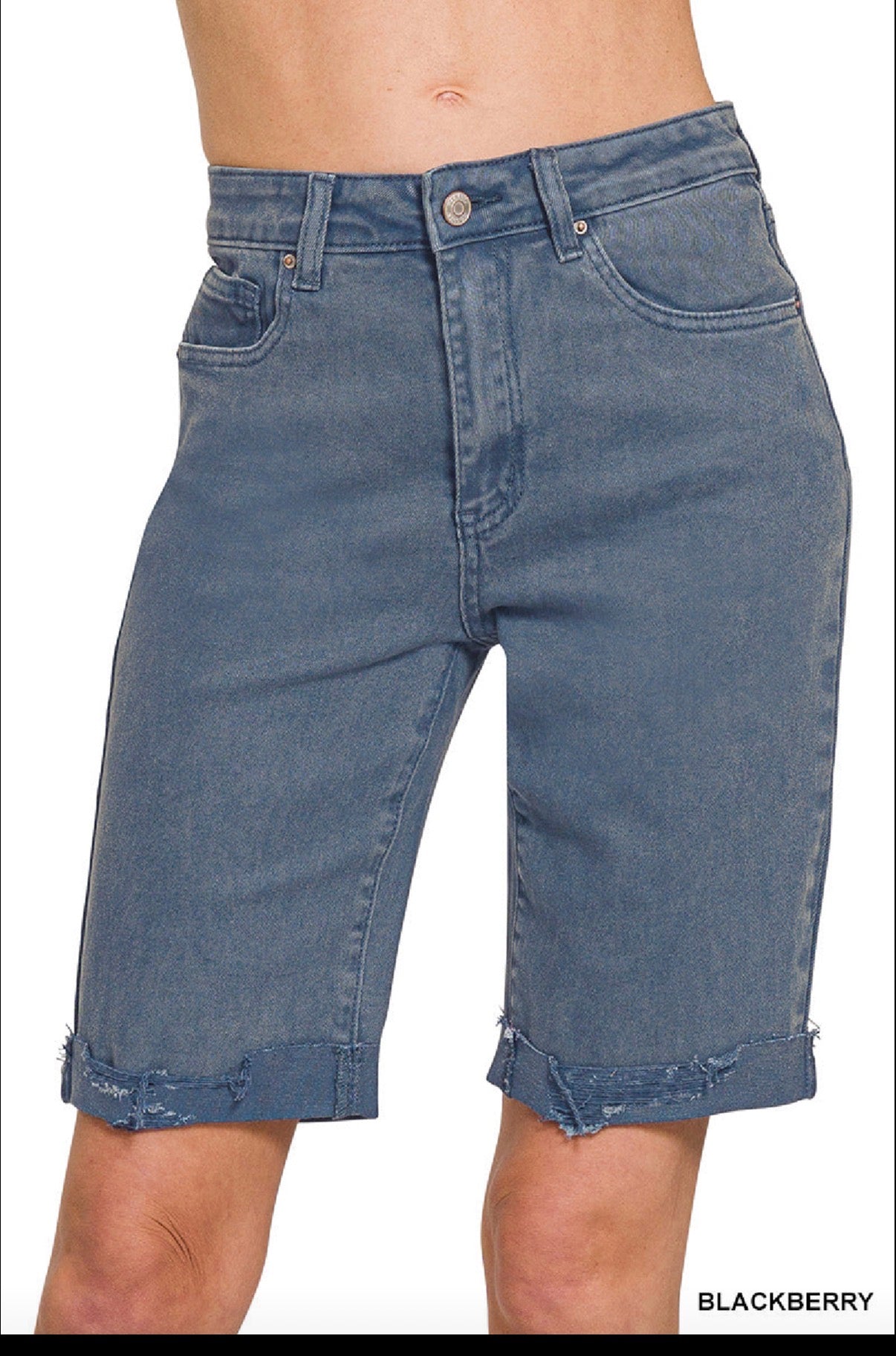 Distressed Bermuda Shorts - With Purpose Boutique