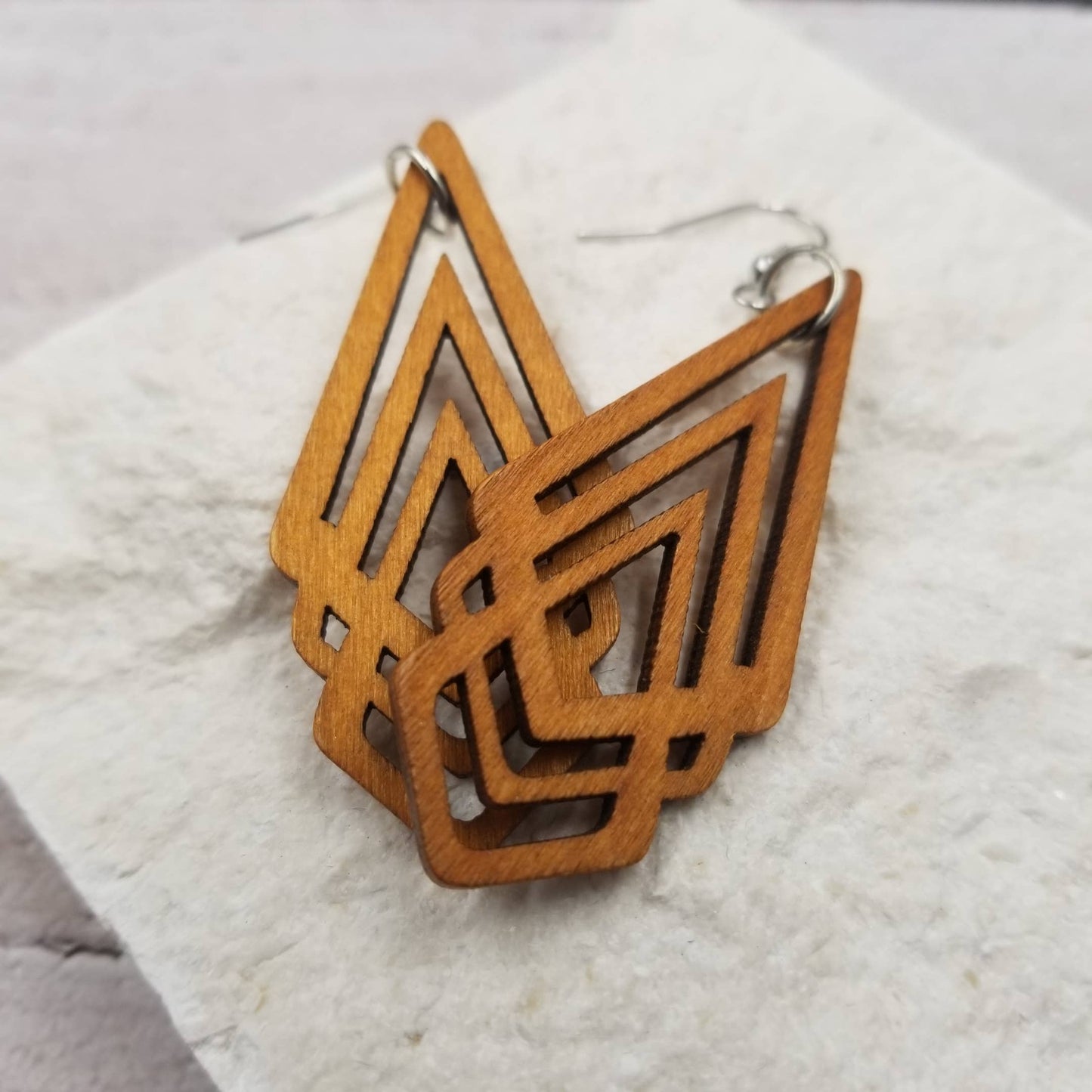 Jewel design Wooden Earrings - With Purpose Boutique