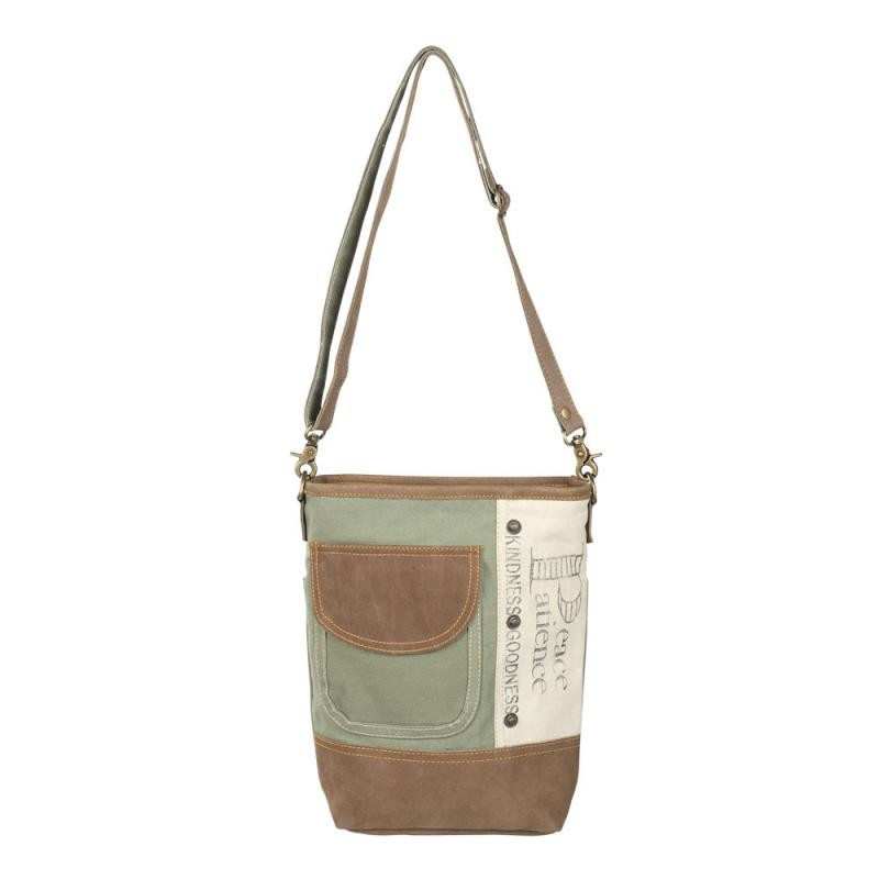 Peace and Patience Green Shoulder Bag - With Purpose Boutique