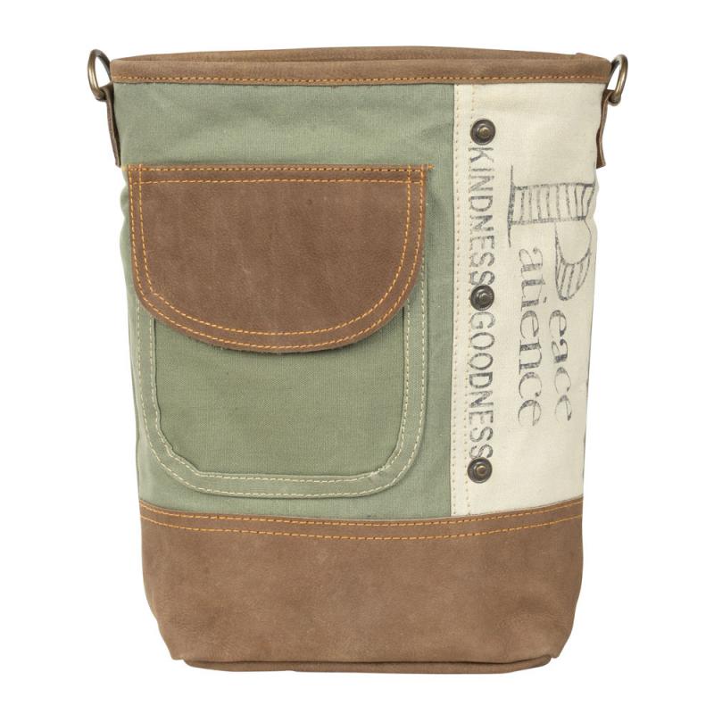 Peace and Patience Green Shoulder Bag - With Purpose Boutique