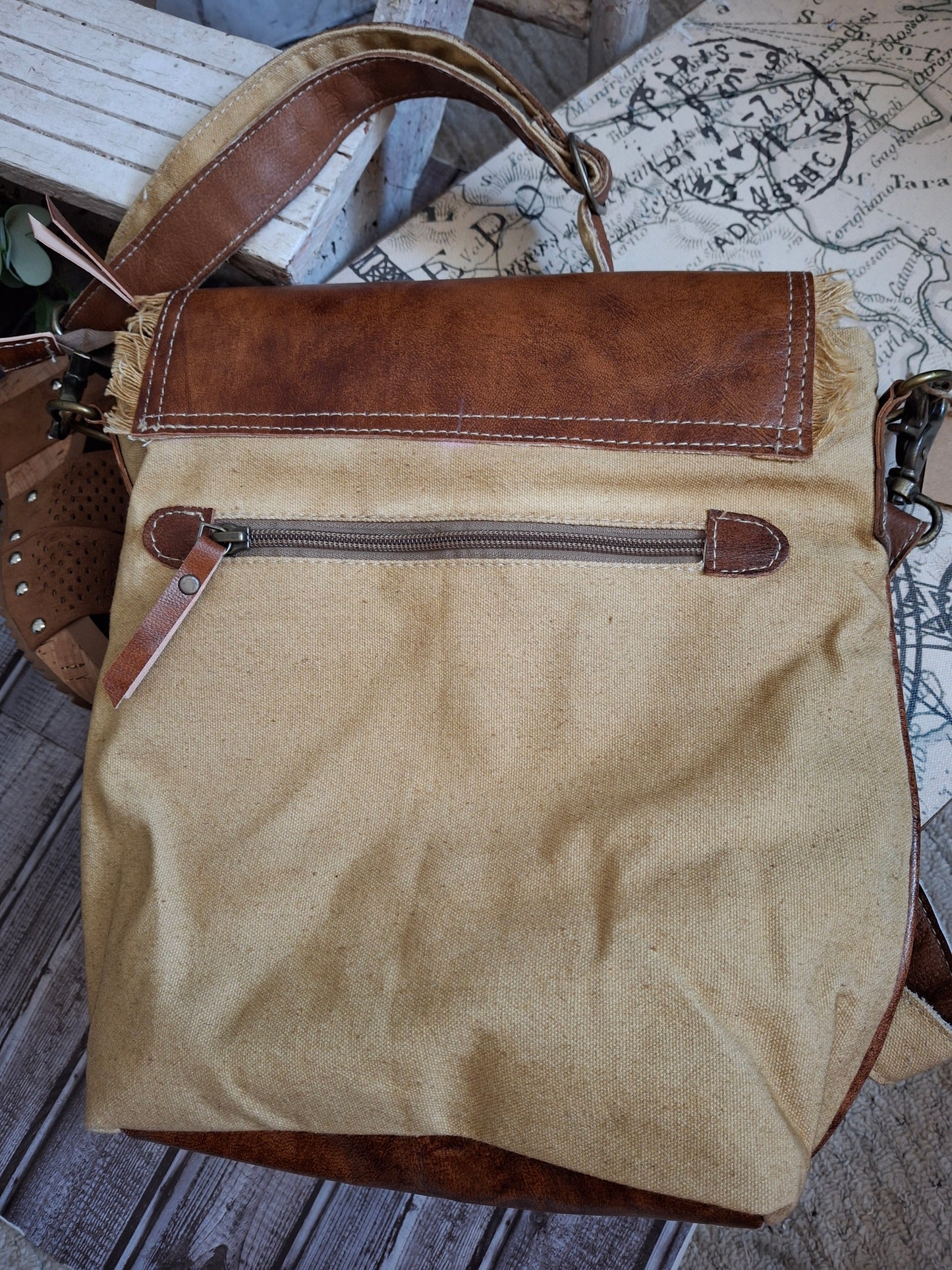 Leather Flap Shoulder Bag