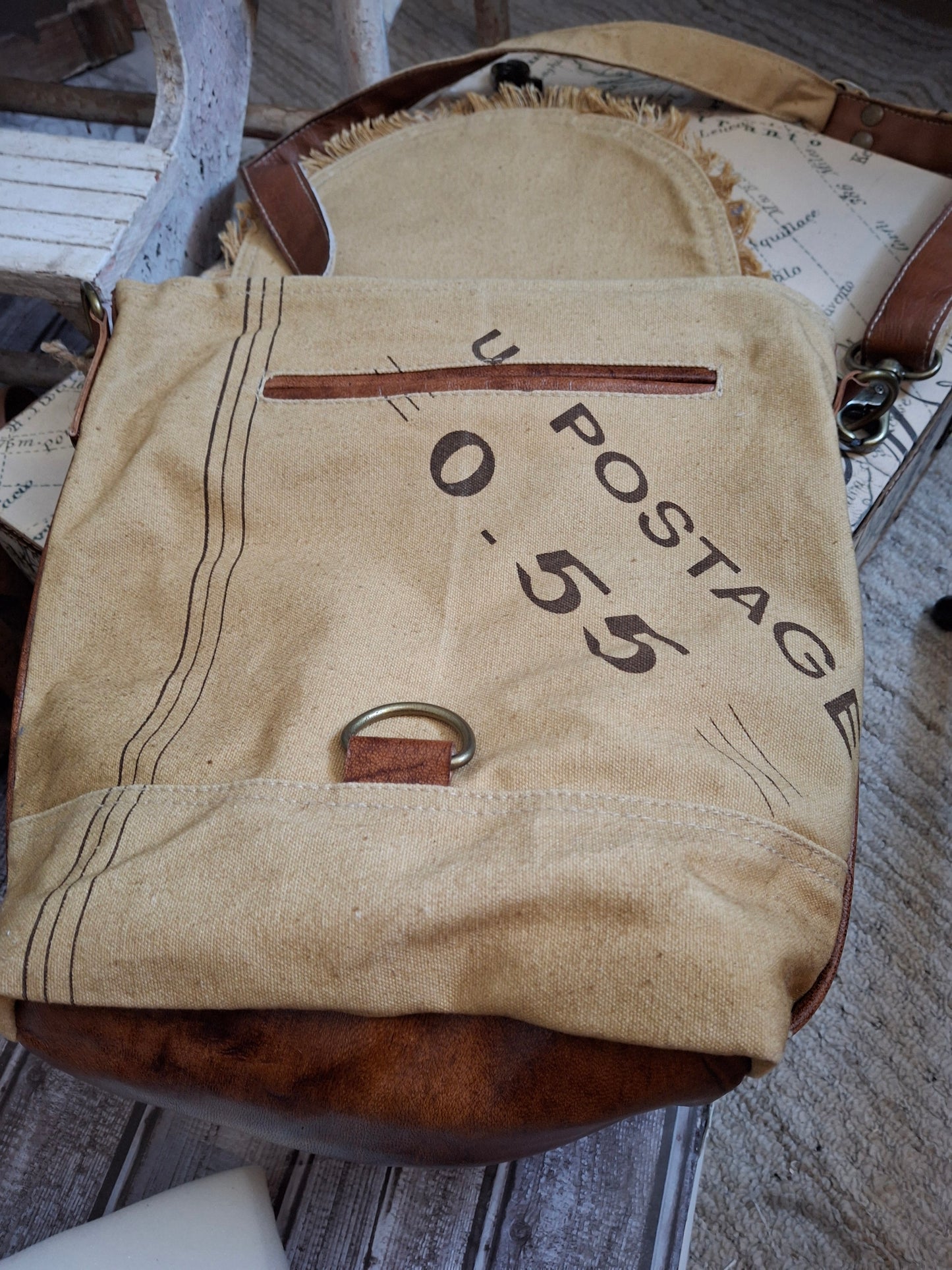 Leather Flap Shoulder Bag