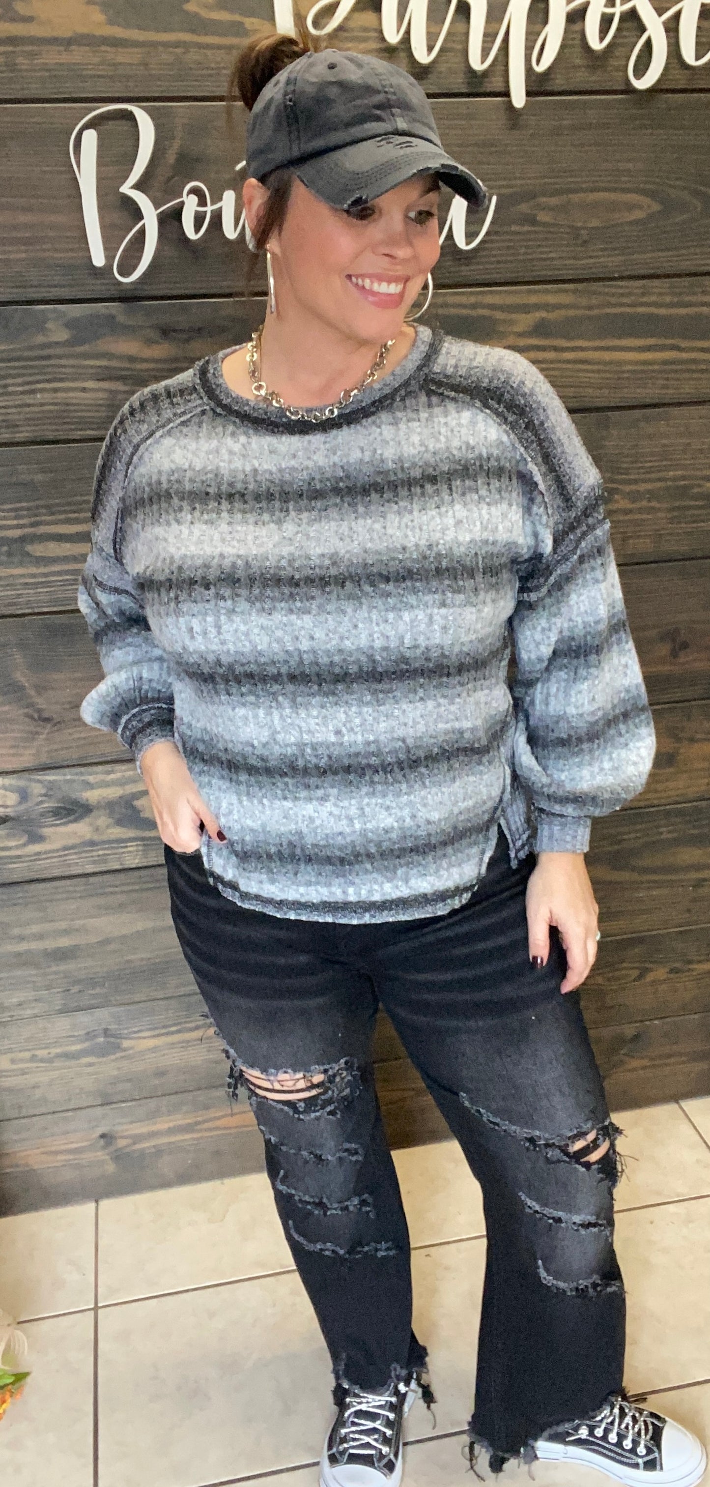 Blakely Black Urban distressed Jean