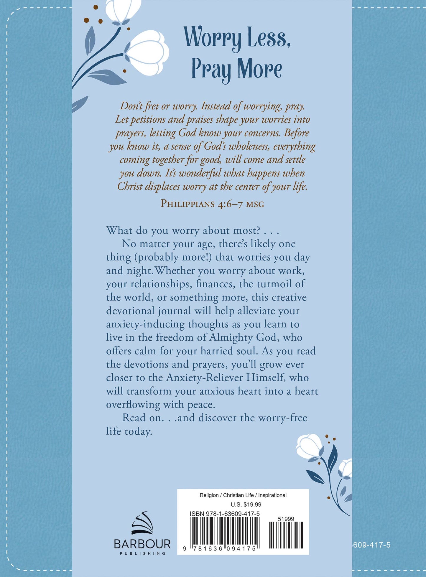 Worry Less, Pray More : A Devotional Coloring Journal - With Purpose Boutique