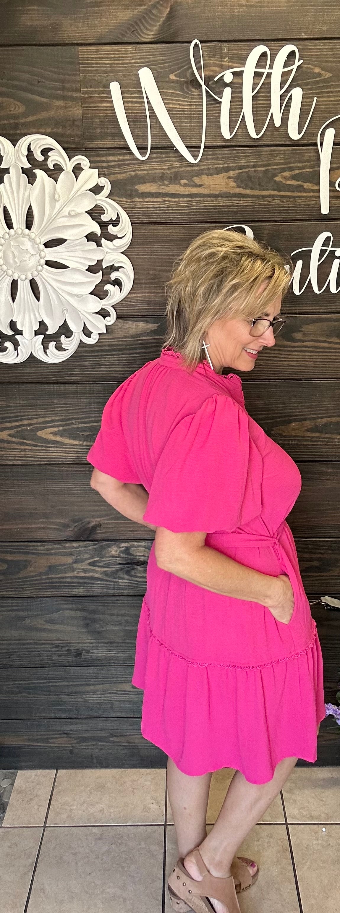 Star Struck Fuchsia Dress