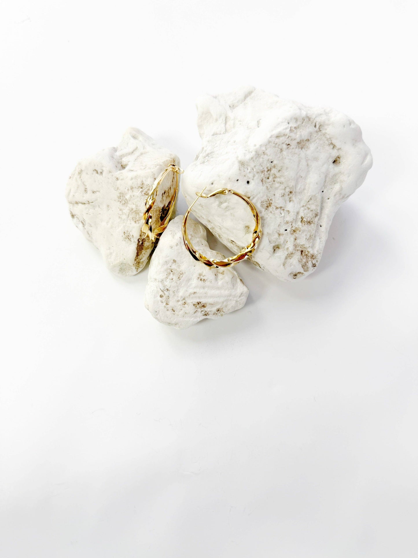 Twisted Hoop Earrings, Gold - With Purpose Boutique