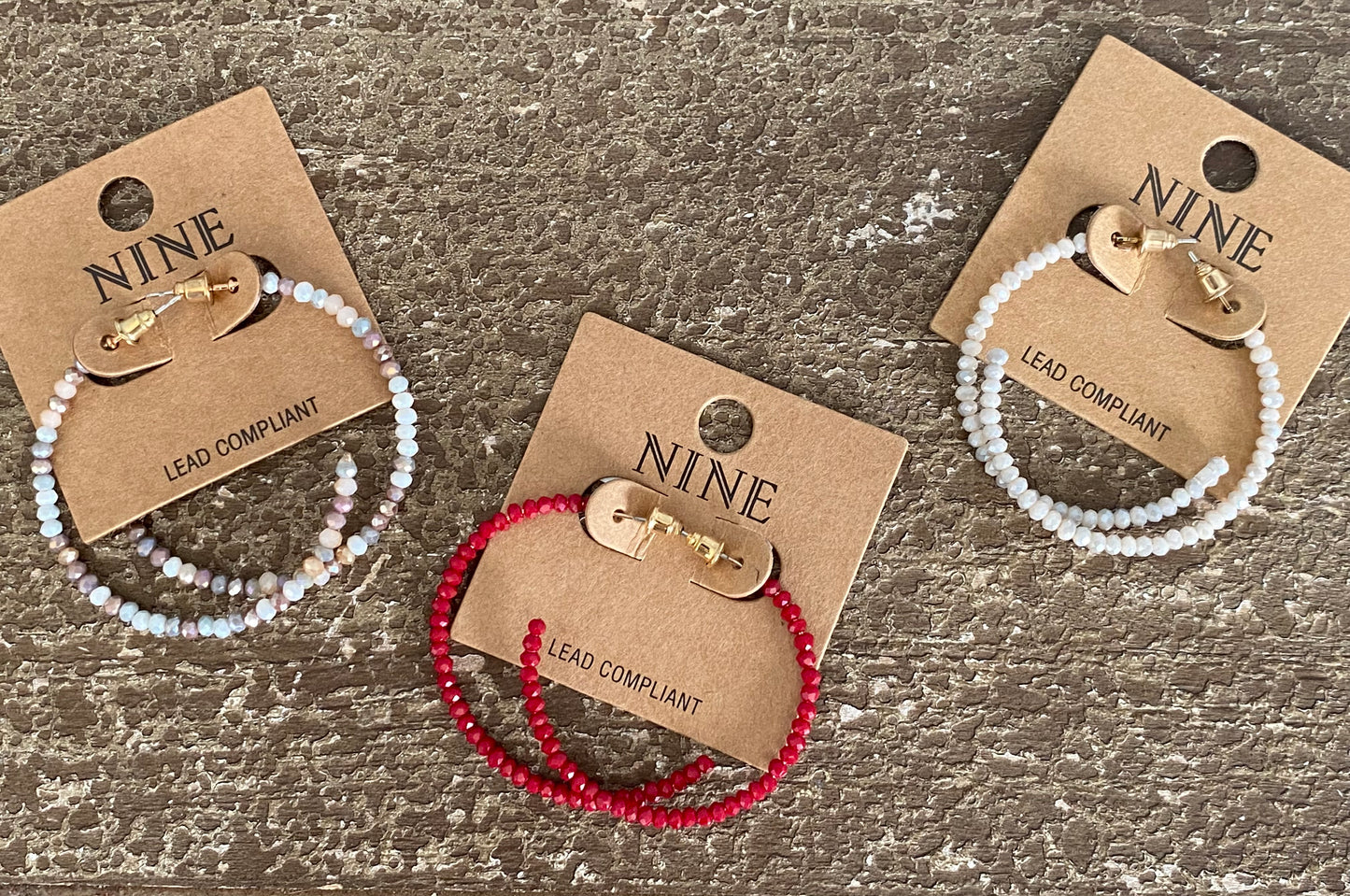 Favorite beaded hoops