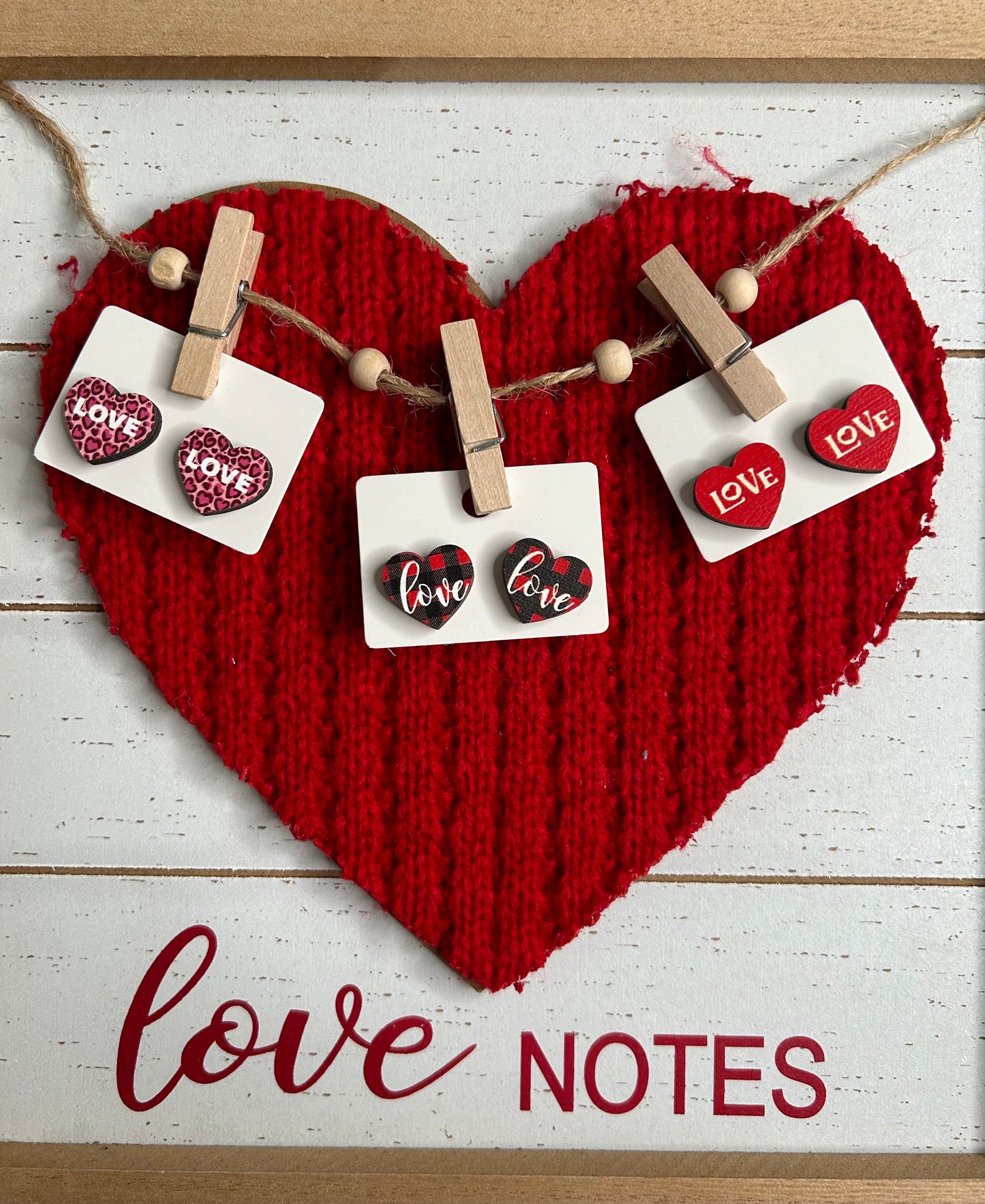 Wooden Love Earrings - With Purpose Boutique