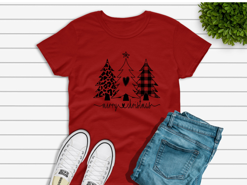 Merry Christmas Trees T Shirt - With Purpose Boutique