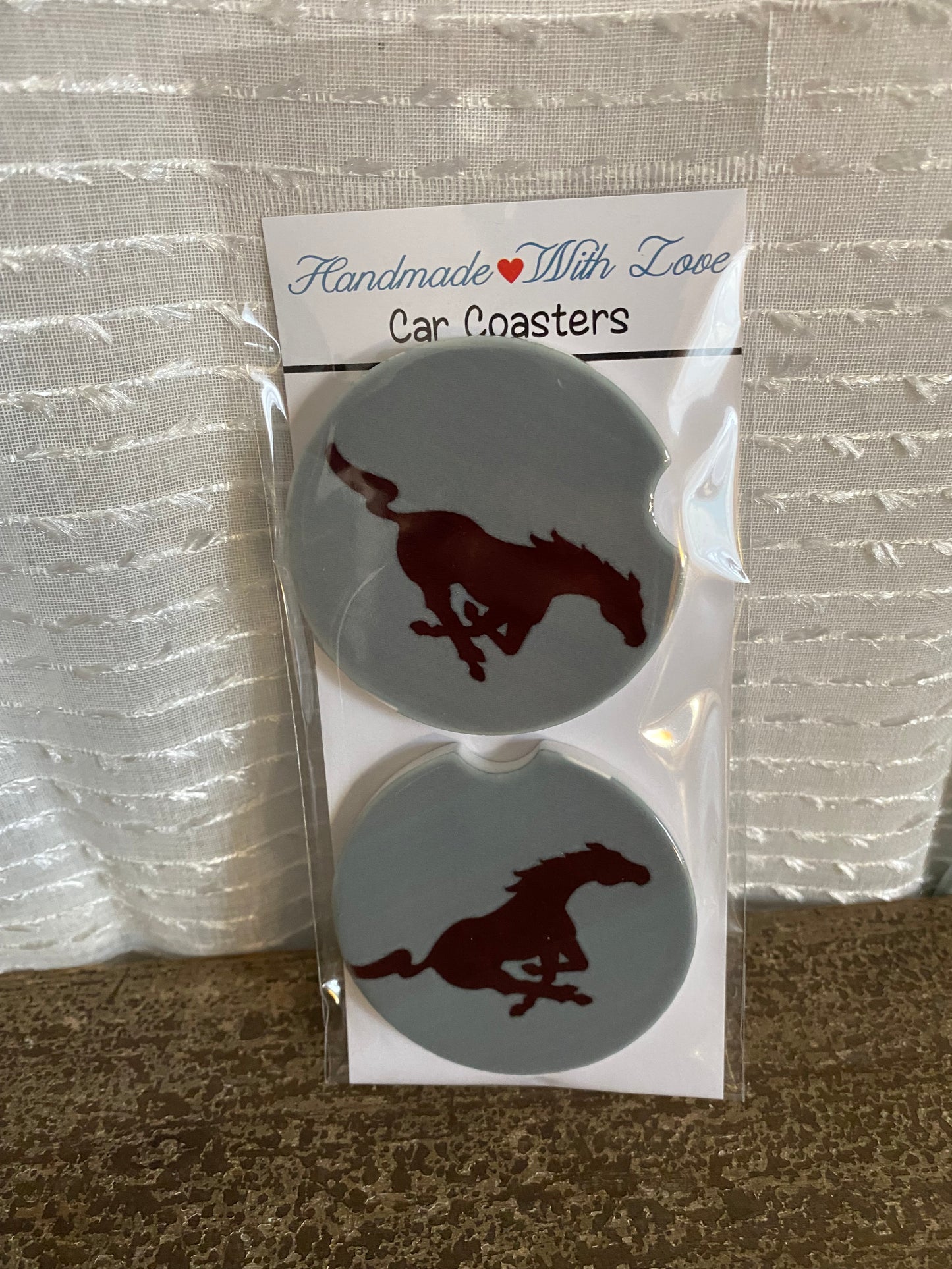 Handmade with Love Car Coasters