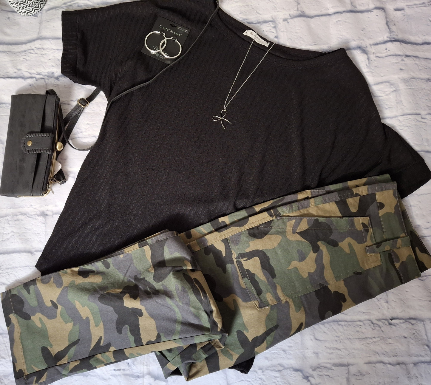 Umgee Camo Straight Pant - With Purpose Boutique