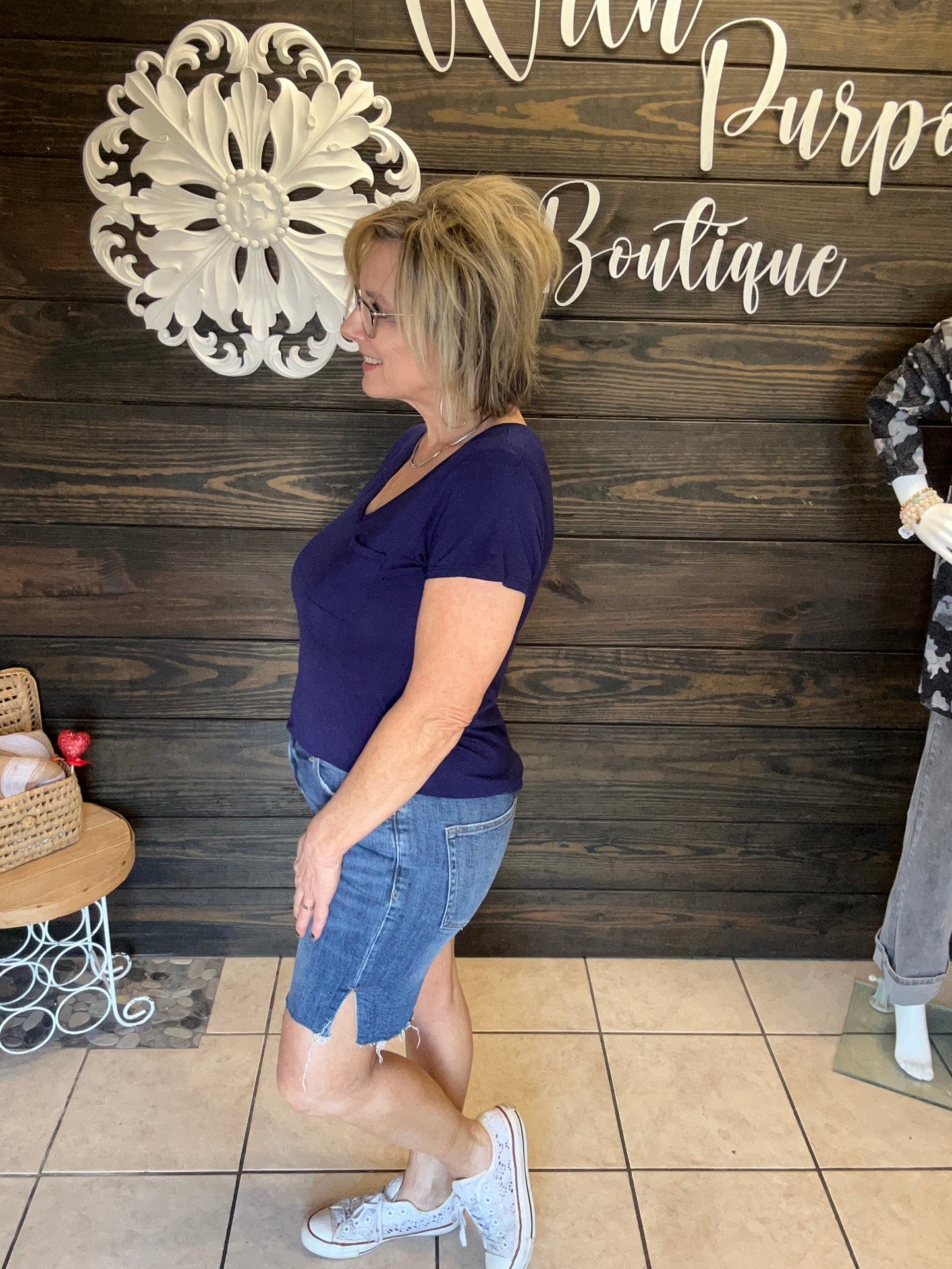 Mid Thigh Monroe Shorts - With Purpose Boutique