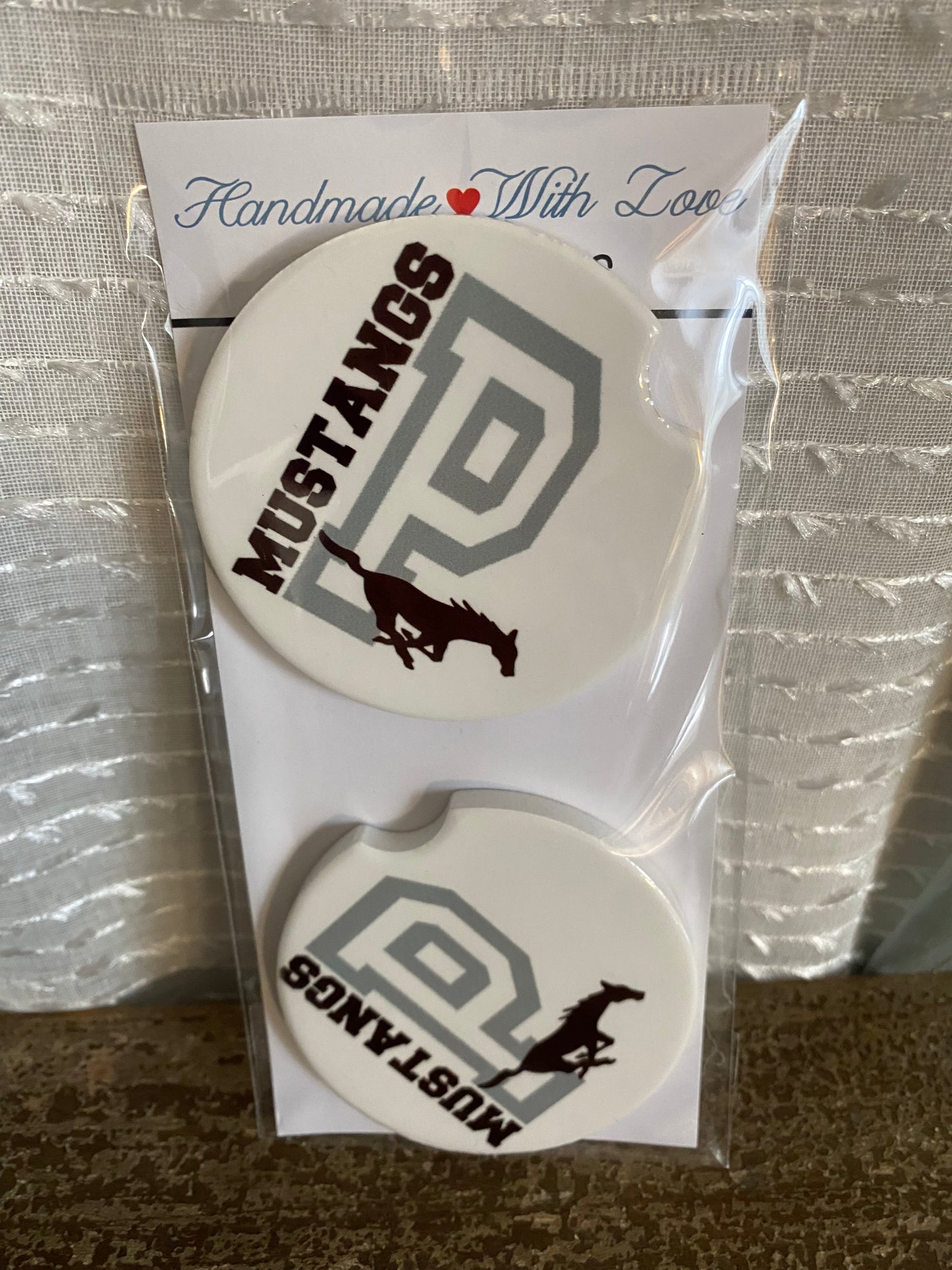 Handmade with Love Car Coasters