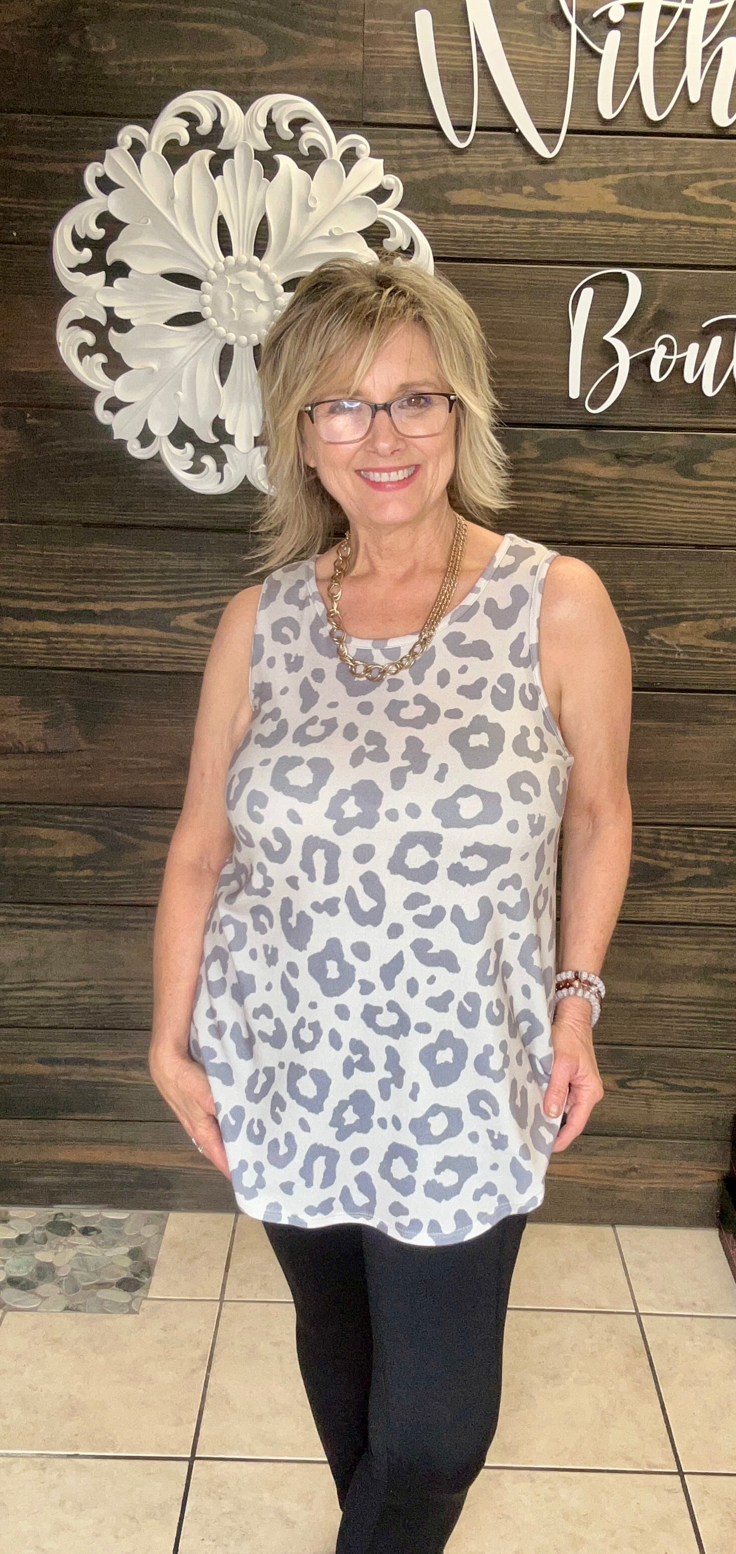 LOOSE FIT ANIMAL PRINT TANK - With Purpose Boutique