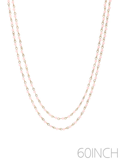 Long Glass Bead Necklace