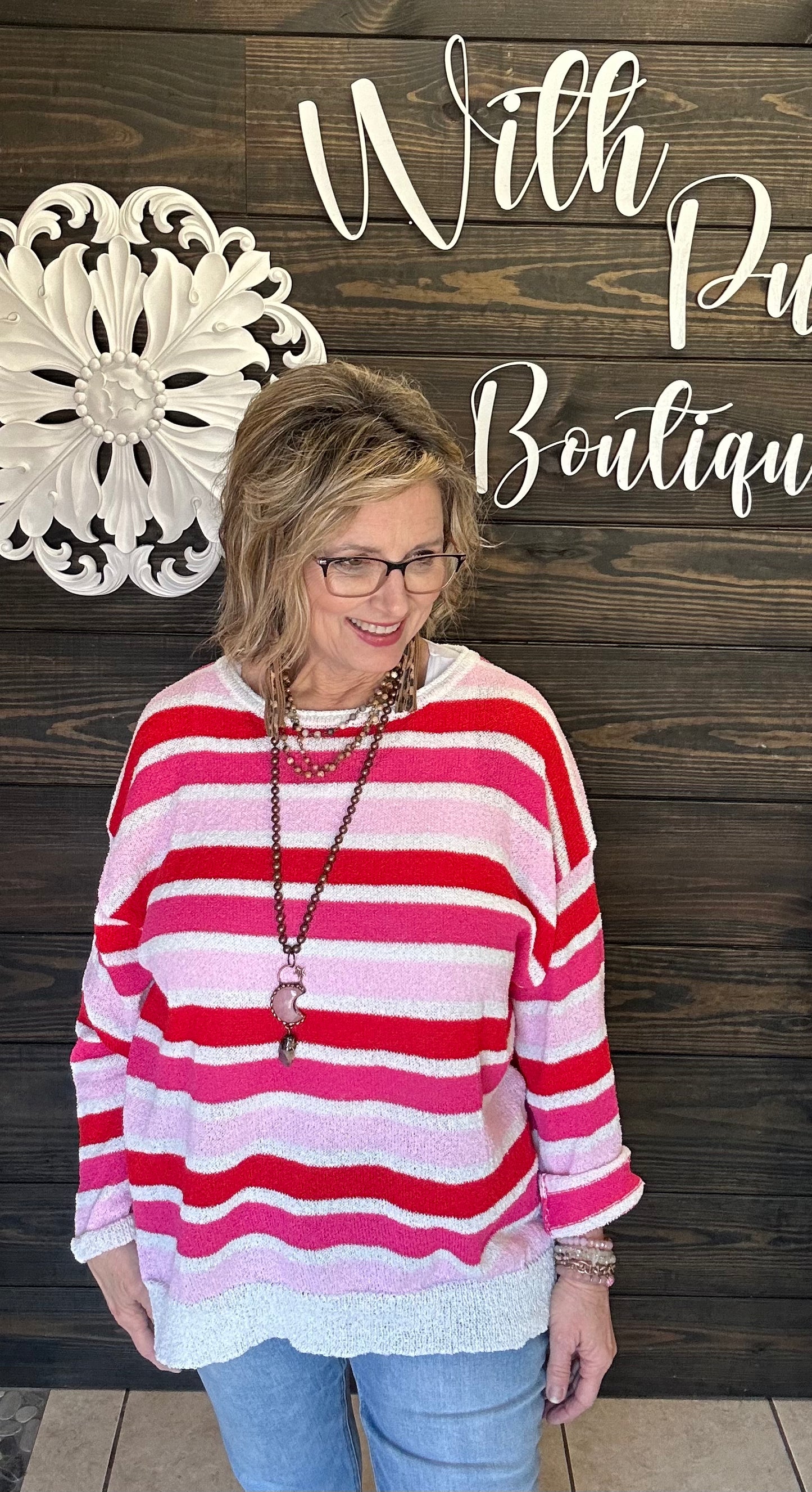 Multi Color Stripe Sweater - With Purpose Boutique