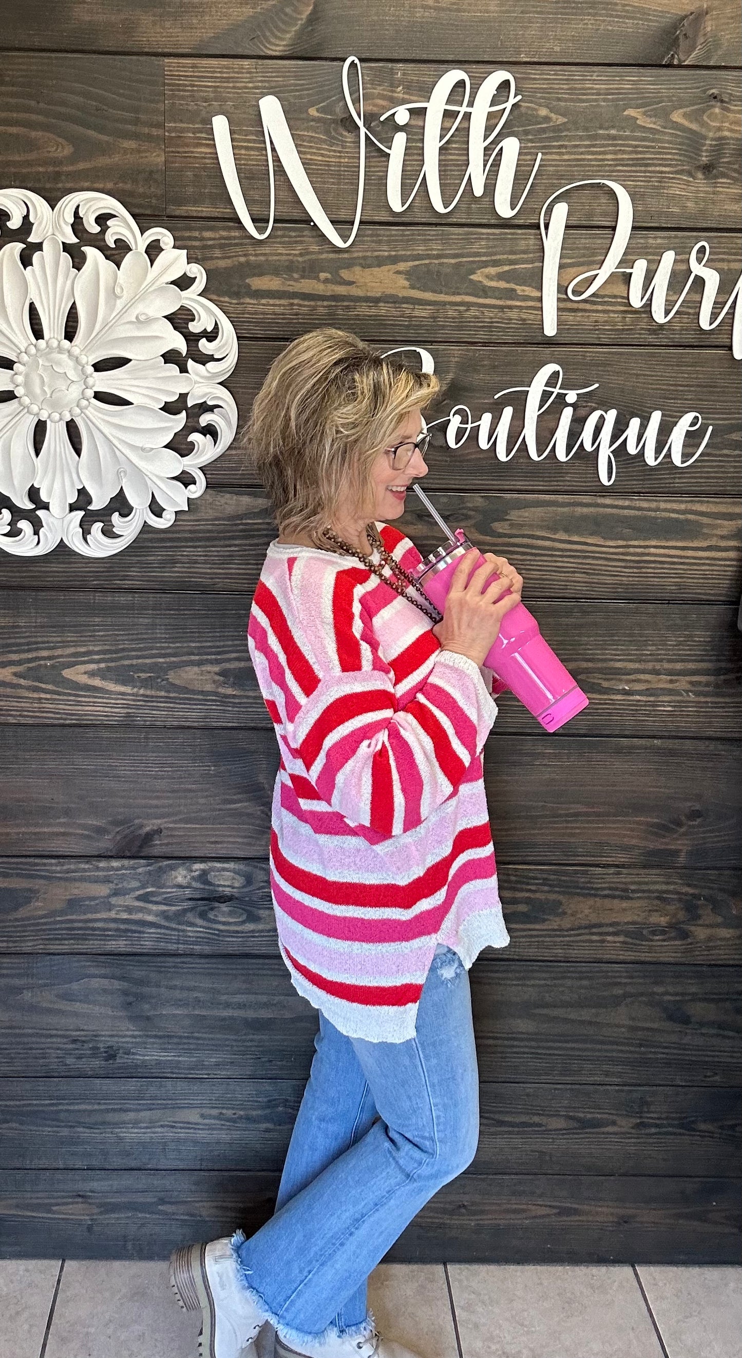 Multi Color Stripe Sweater - With Purpose Boutique