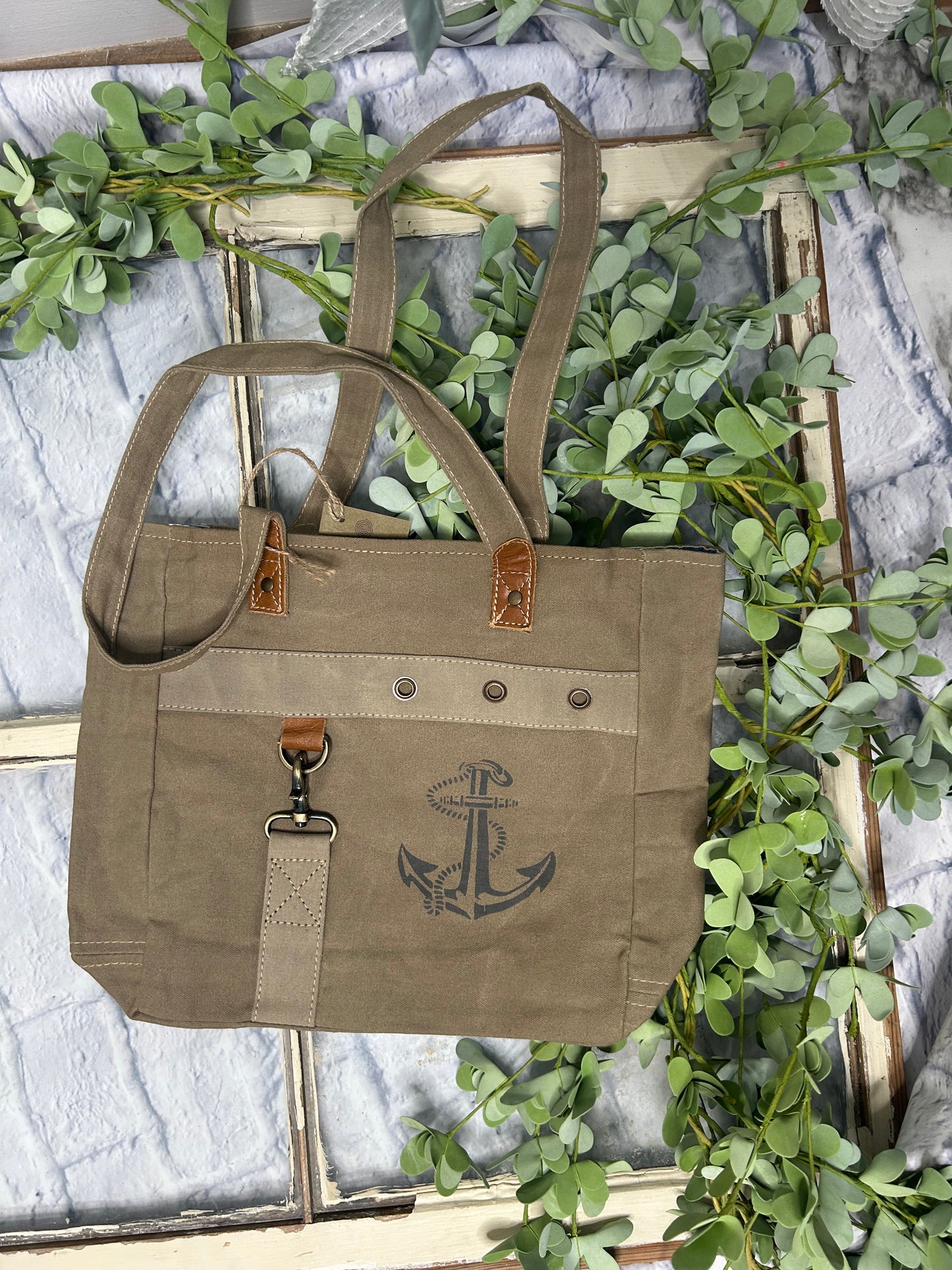 Plain Anchor Canvas Tote