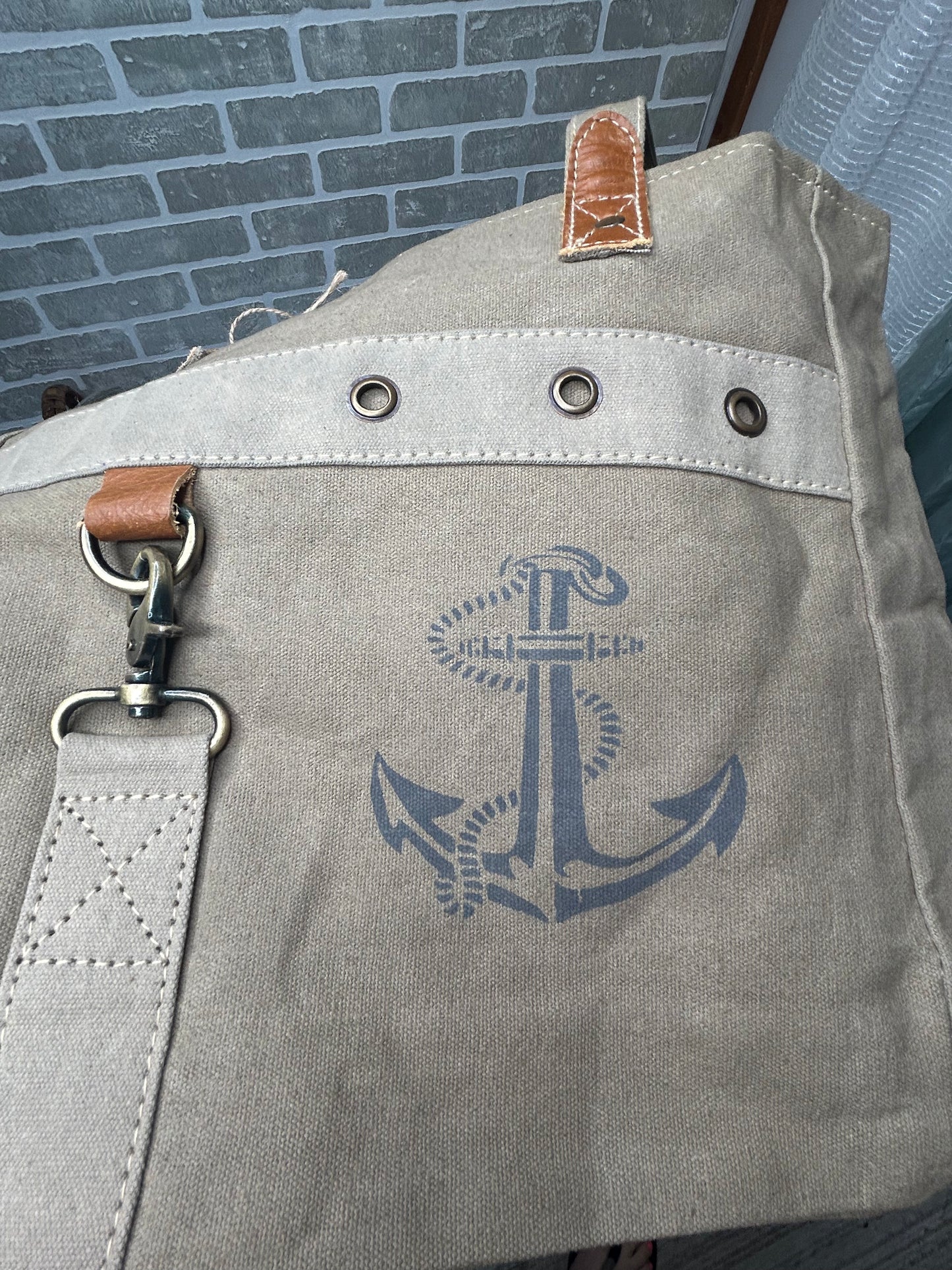 Plain Anchor Canvas Tote