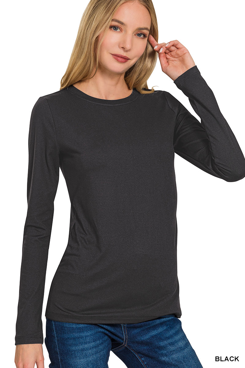 Experience cozy comfort with our Brushed Microfiber Long Sleeve, a soft and versatile essential for fall and winter. Its lightweight fabric makes it perfect for layering or wearing on its own. This basic piece effortlessly combines style and function, ensuring you stay comfortable and chic throughout the year.
90% Polyester 10% Spandex