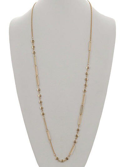 Station Chain Long Necklace