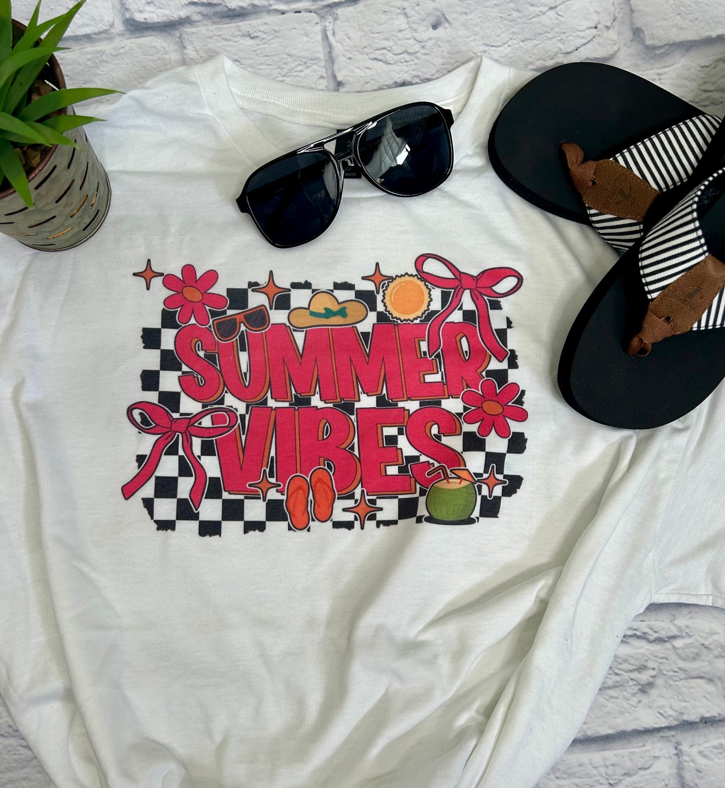 Experience the ultimate summer vibes with our cute graphic tee! Perfect for wearing everywhere, this tee will add fun and style to your wardrobe. Stay stylish and comfortable all season long with our Summer Vibes Tee.
Gildan Dryblend, 50% cotton, 50% polyester: unisex fit, true to size