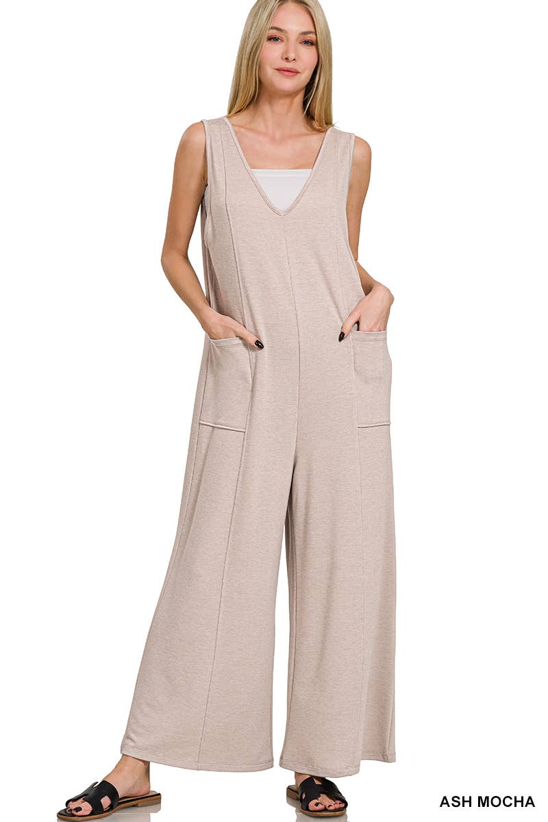 V Neck Jumpsuit
