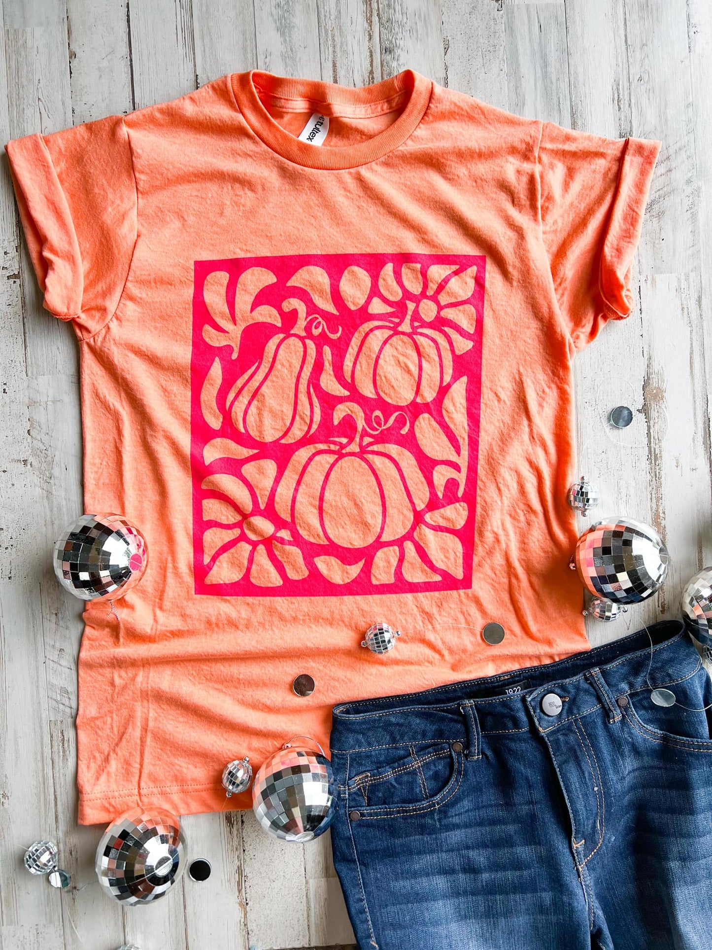 Boho Floral Pumpkin Tee - With Purpose Boutique