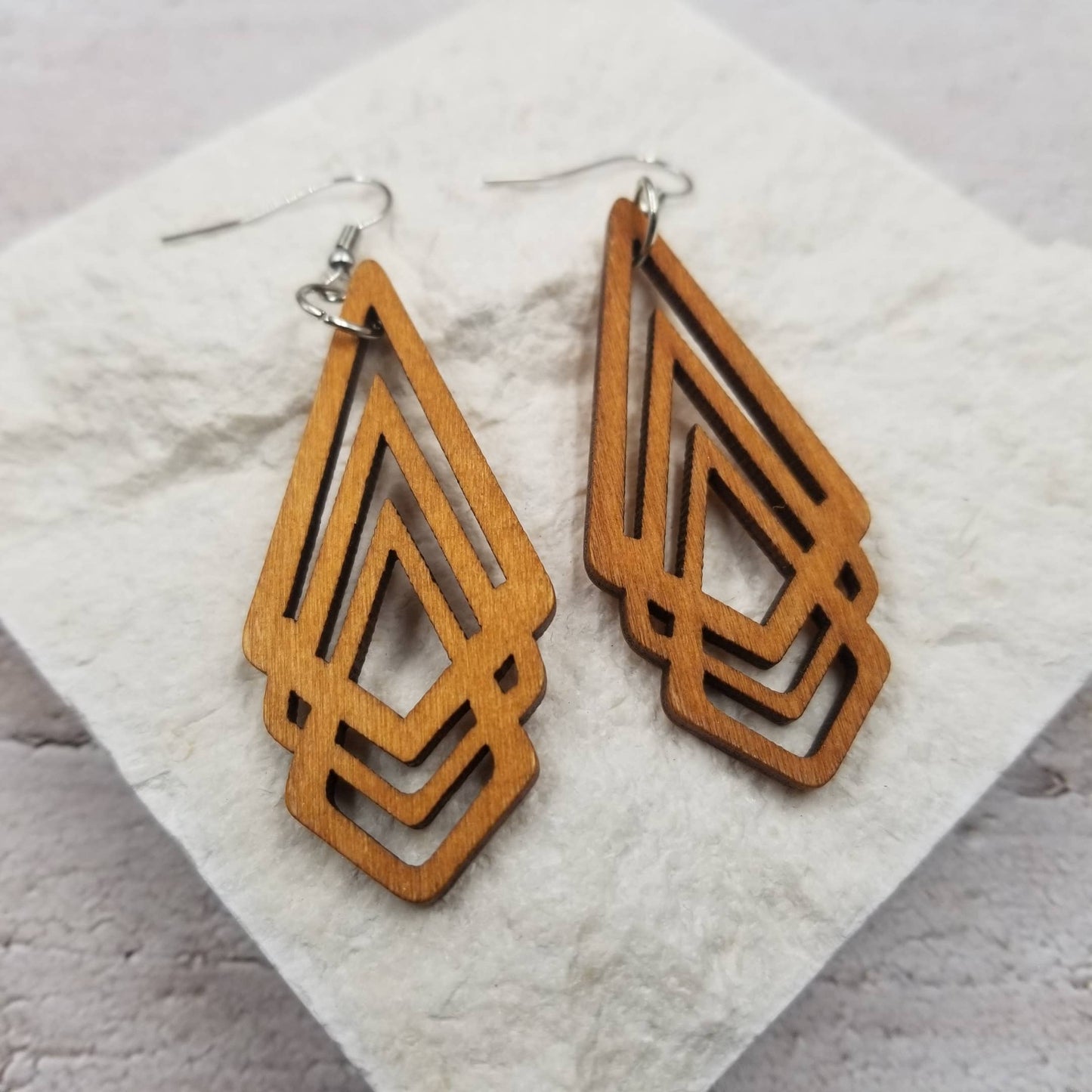 Jewel design Wooden Earrings - With Purpose Boutique