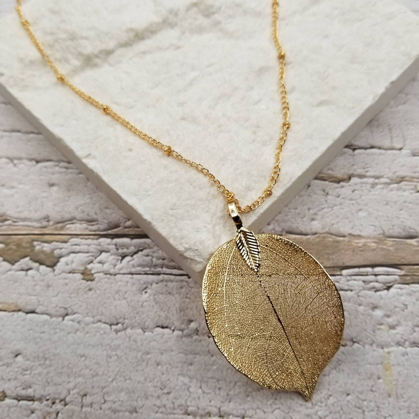 Hollow Leaf Necklace - With Purpose Boutique