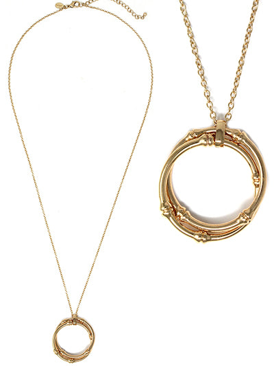 Double Ring Fashion Necklace