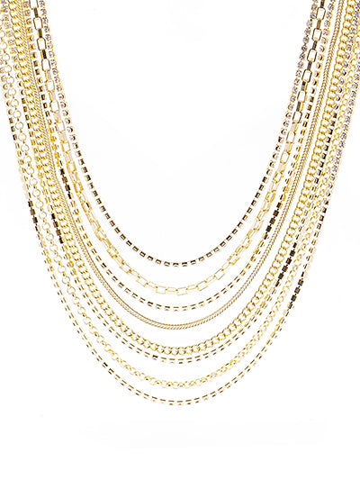 Rhinestone layered necklace - With Purpose Boutique