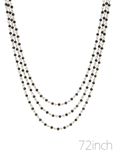 Long Glass Bead Necklace