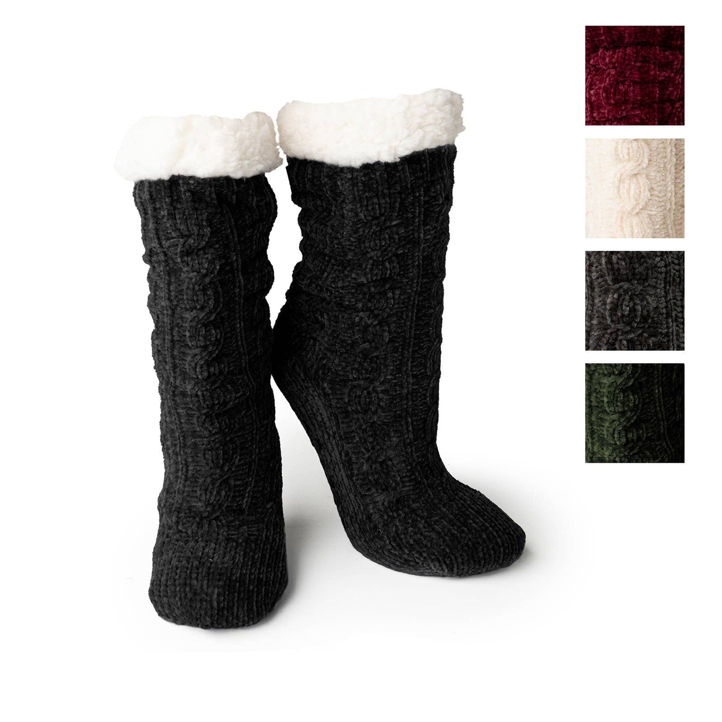 Britt's Knits Beyond Soft Slipper Socks 2nd Open Stock: Wine - With Purpose Boutique