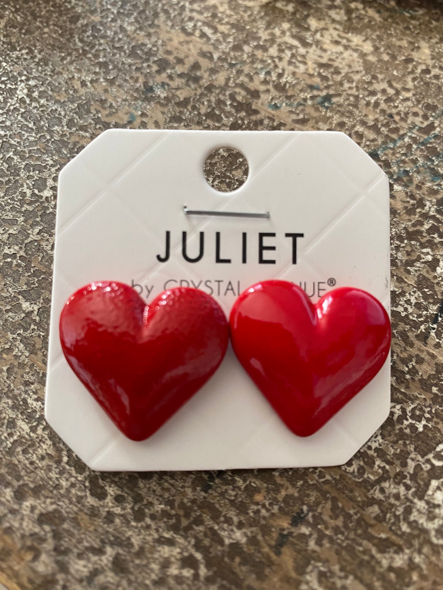 Heart statement earrings