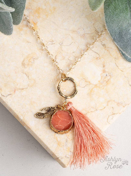Just Peachy Beaded Necklace - With Purpose Boutique