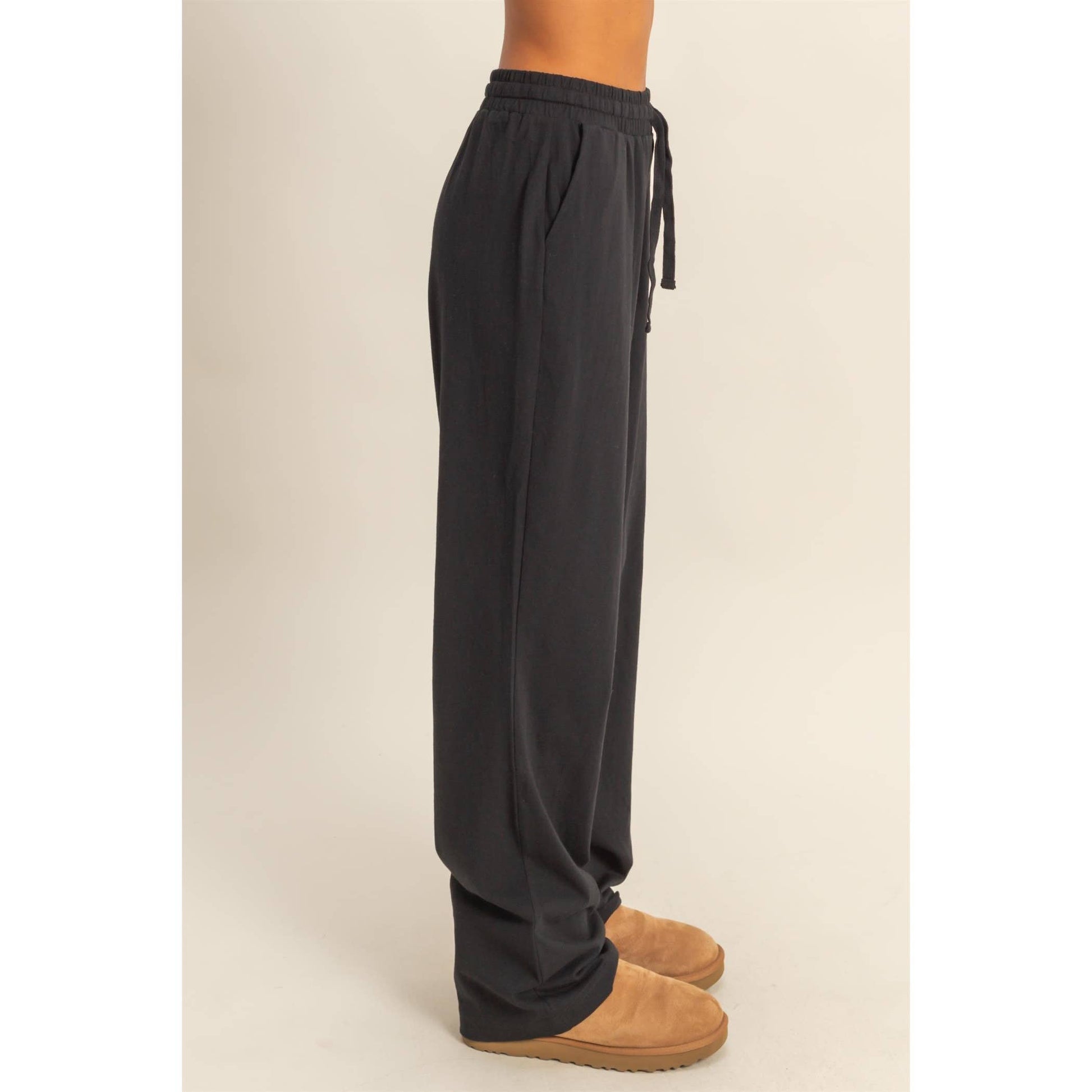 Drawstring High-Waisted Pants - With Purpose Boutique