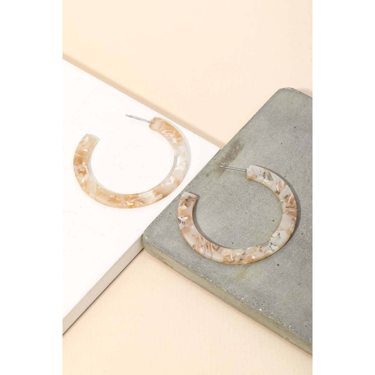 Acetate Circle Hoop Earrings