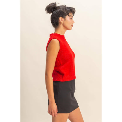 Sleeveless Crew Neck Knit Top - With Purpose Boutique