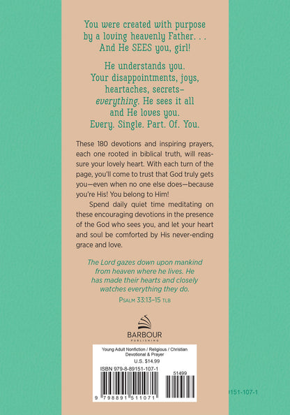 Back cover of a book with text and a barcode on a green background
