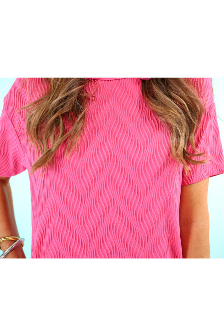 Perfectly Pink Textured Dress