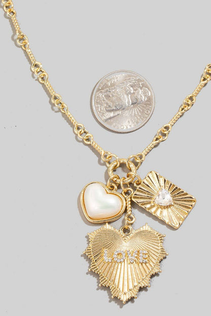 Heart Love Charm Necklace