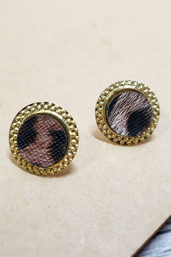 Animal Print Stud Earrings Set - With Purpose Boutique