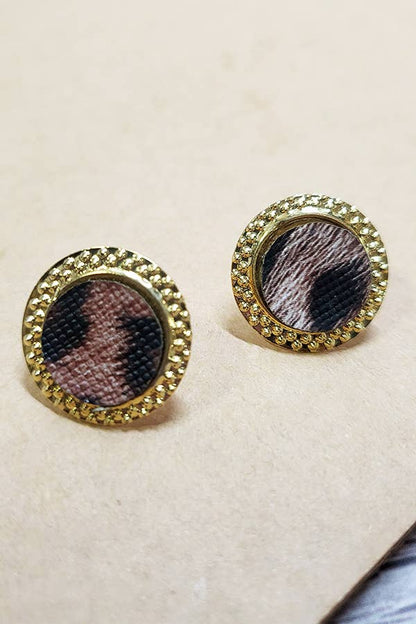 Animal Print Stud Earrings Set - With Purpose Boutique